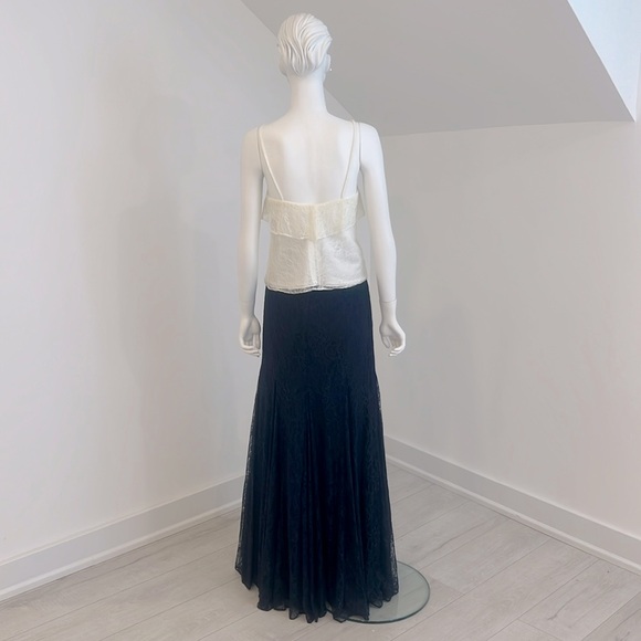 NWT SAMPLE SALE Jenny Yoo 2 piece size 10 Ivory/ Midnight Blue Lace Pristine - Picture 3 of 9